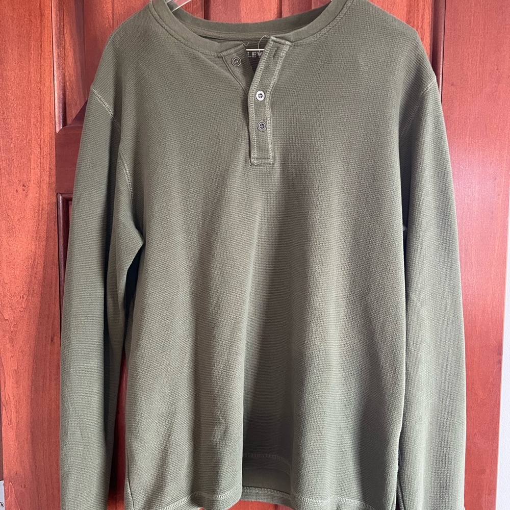 Stanley Olive Green Henley Sweater